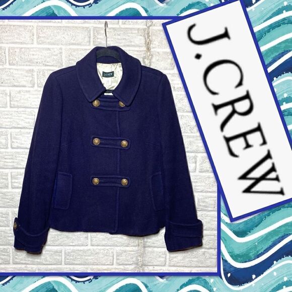 MSRP $375 J.Crew Wool Coat Women's Size 6 - Picture 1 of 10